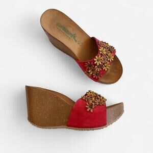 Vintage Floral Platform Sandals Women’s 7.5 Fairy Y2K